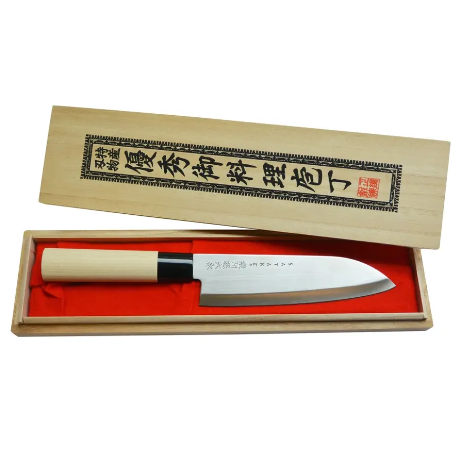 Satake Houcho kockkniv i balsabox, 17 cm