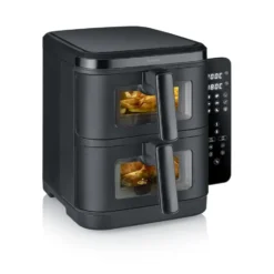 Severin Air-Fryer S-Fry Duo Stack FR 2468, Black