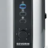 Severin AT 2589 brödrost 2 skivor, Borstat stål-svart
