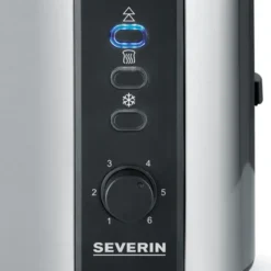 Severin AT 2589 brödrost 2 skivor, Borstat stål-svart