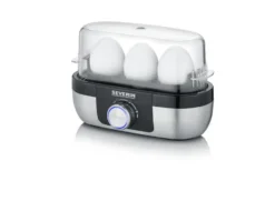 Severin EK 3163 Premium äggkokare 1-3 ägg, Svart-silver