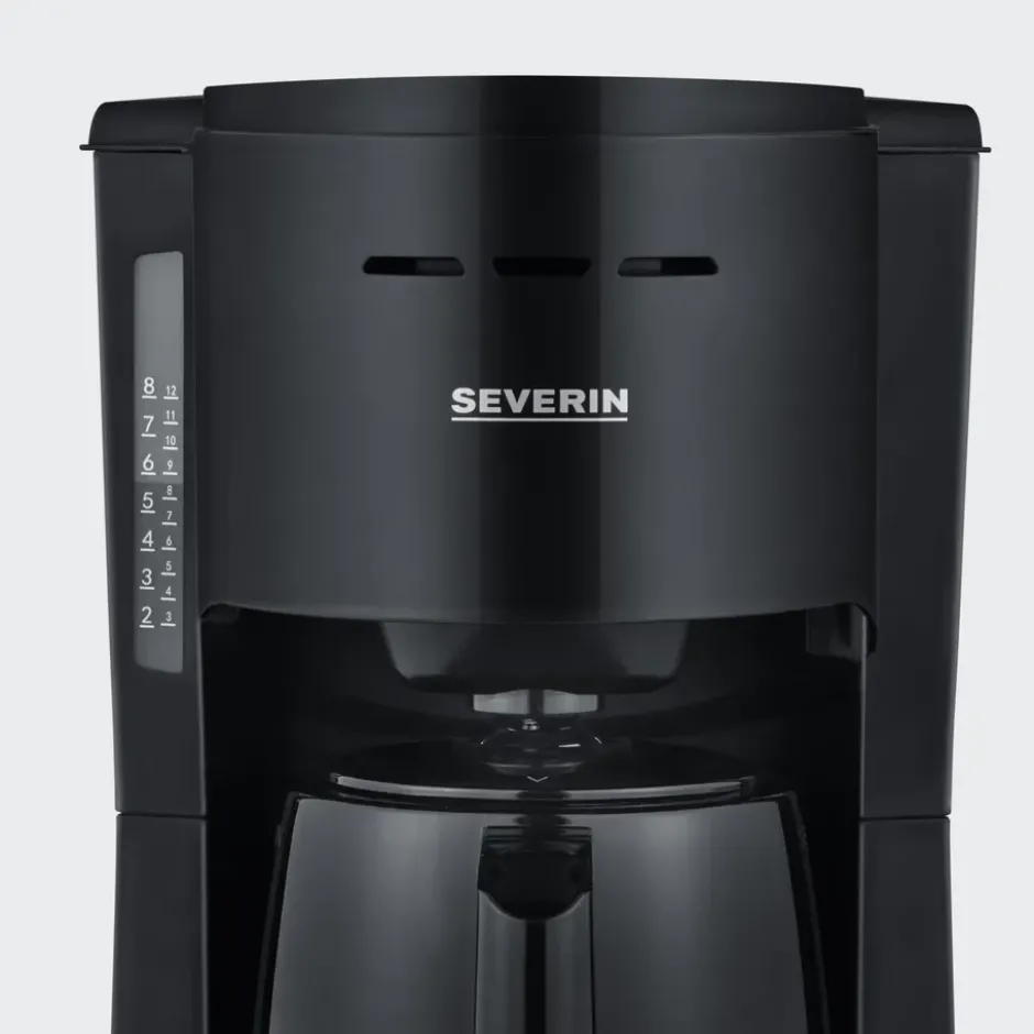 Severin KA 9306 termosbryggare 8 koppar, Svart