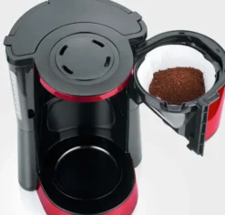 Severin KA 4817 Type kaffebryggare 10 koppar, Röd-metall