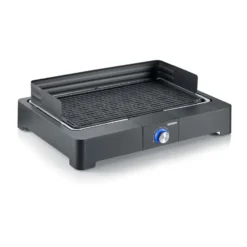 Severin PG 8567 elgrill med grillplatta, Svart