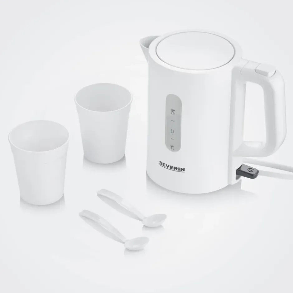 Severin WK 3462 resevattenkokare 0,5 L, Vit