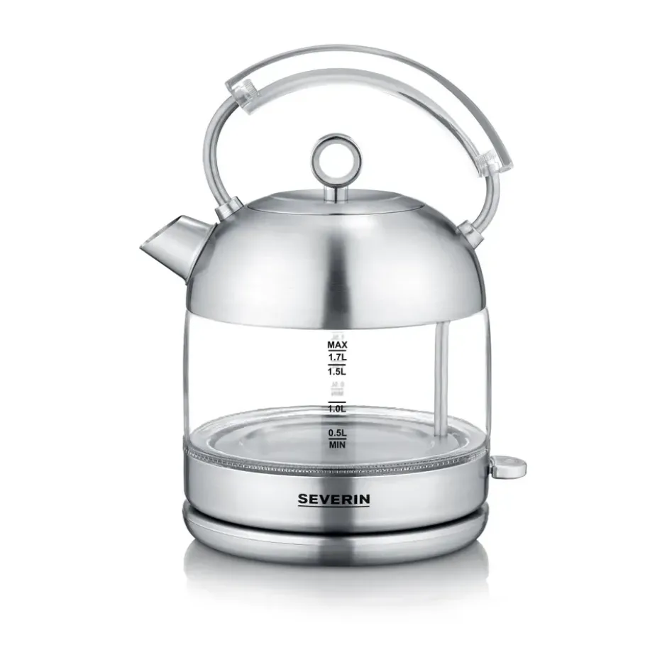 Severin WK 3459 Retro vattenkokare 1,7 L, Rostfritt stål