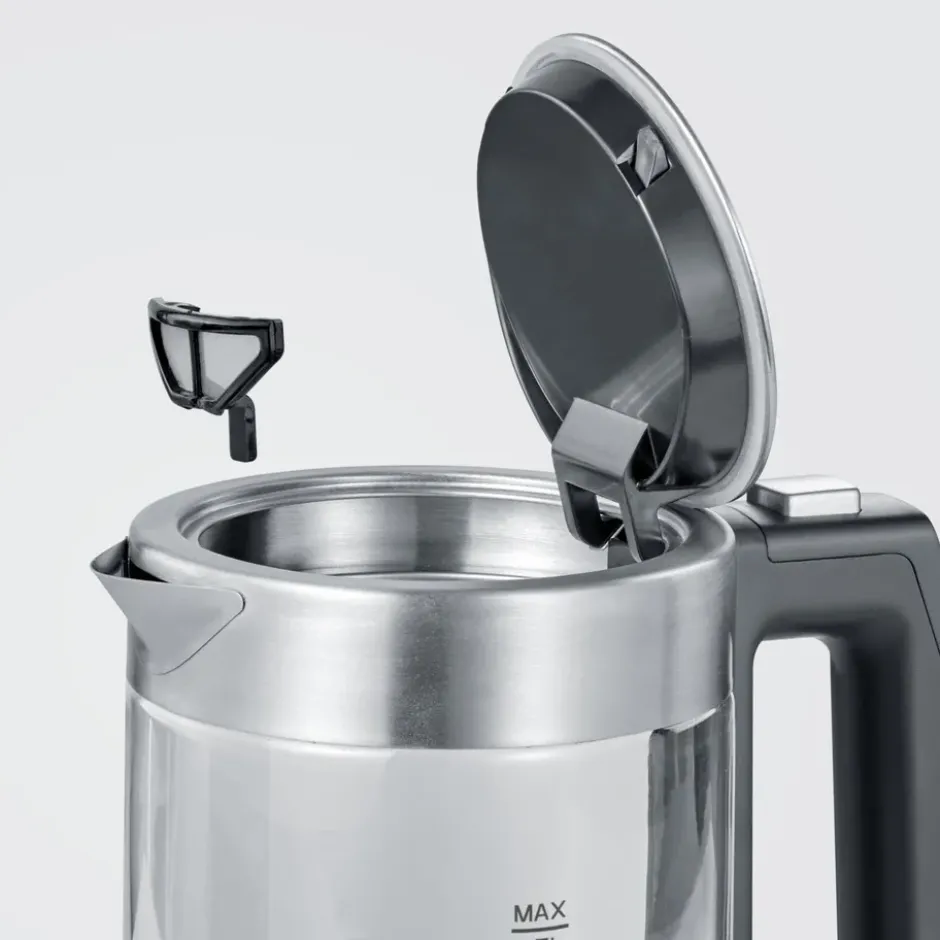 Severin WK 3458 vattenkokare med temperaturinställning 0,5 L, Rostfritt stål