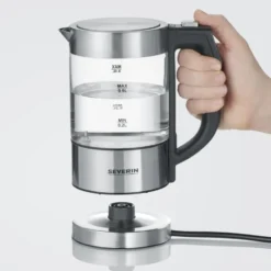 Severin WK 3458 vattenkokare med temperaturinställning 0,5 L, Rostfritt stål