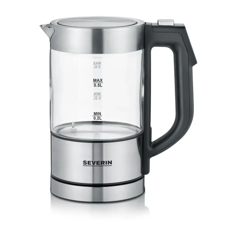 Severin WK 3458 vattenkokare med temperaturinställning 0,5 L, Rostfritt stål