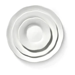 Silhouette djup sidotallrik L Ø18,5 cm 4-pack, White