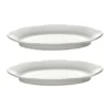 Silhouette oval djup tallrik S 10x18,5 cm 2-pack, White