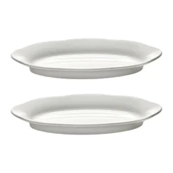Silhouette oval djup tallrik S 10x18,5 cm 2-pack, White