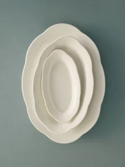 Silhouette oval djup tallrik S 10x18,5 cm 2-pack, White