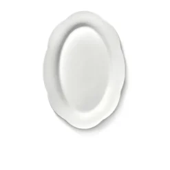 Silhouette oval djup tallrik L 21x30 cm 2-pack, White