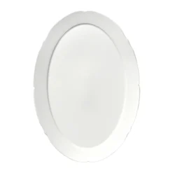 Silhouette oval tallrik L 21x30 cm 4-pack, White