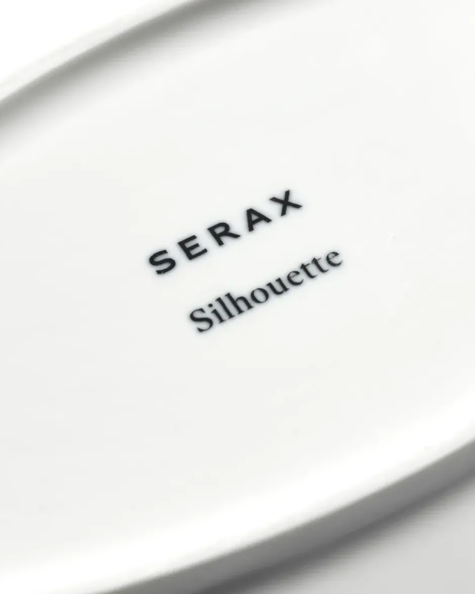 Silhouette oval tallrik M 15x24,5 cm 4-pack, White
