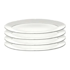 Silhouette oval tallrik M 15x24,5 cm 4-pack, White