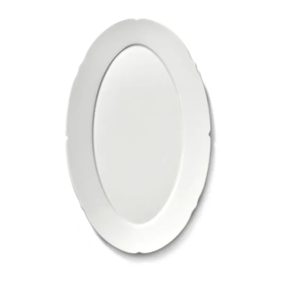 Silhouette oval tallrik M 15x24,5 cm 4-pack, White
