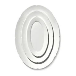 Silhouette oval tallrik S 10x18,5 cm 4-pack, White