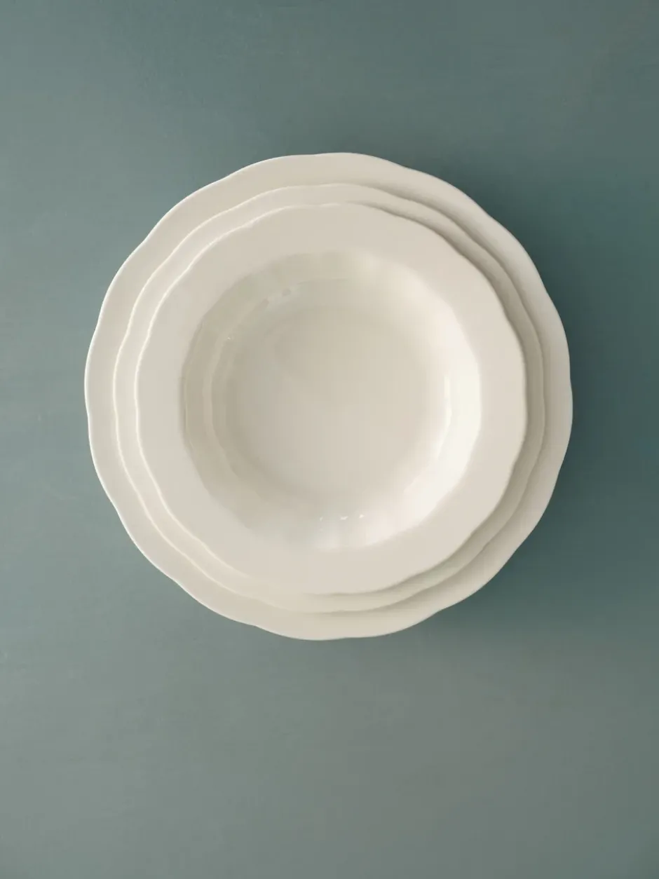 Silhouette pasta tallrik Ø22 cm 4-pack, White