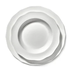 Silhouette pasta tallrik Ø22 cm 4-pack, White