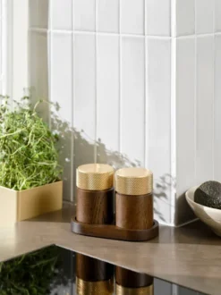 Sina salt-och pepparkvarn 6 cm, Mörk ask-mässing