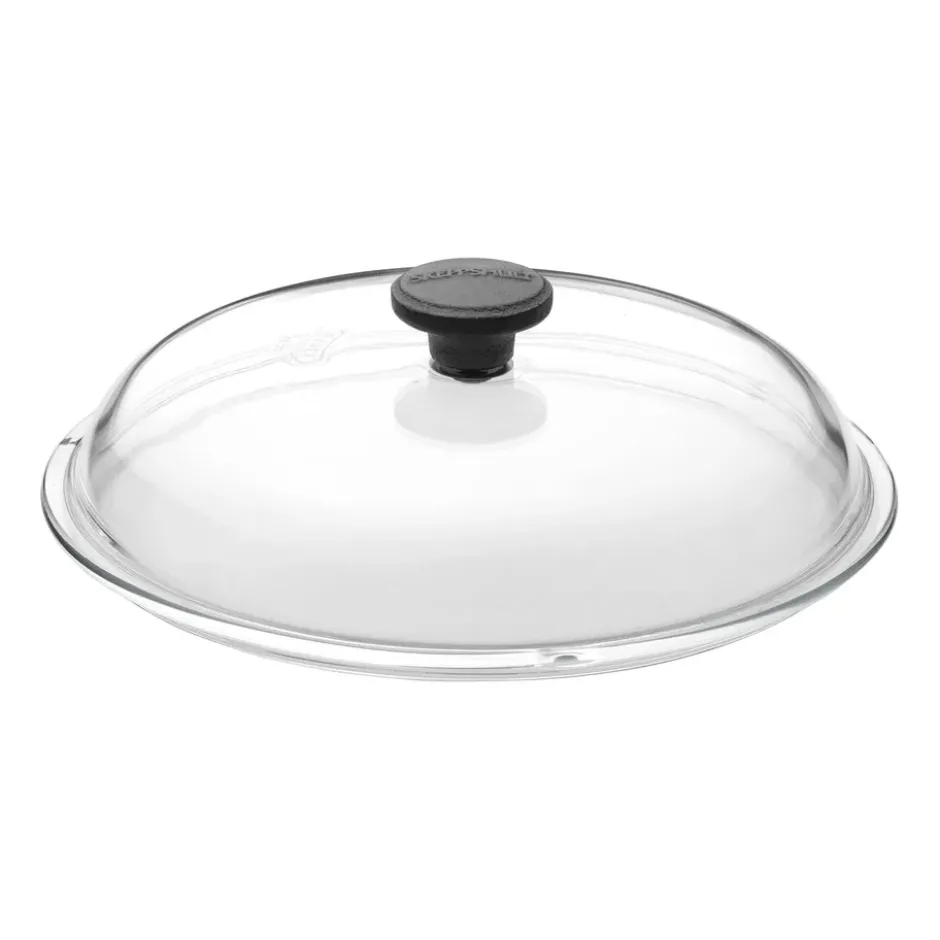 Skeppshult glaslock med gjutjärnsknopp, Ø25 cm