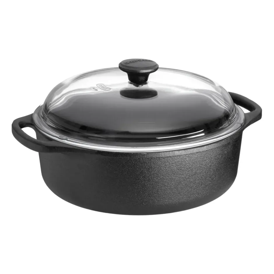 Skeppshult gryta rund med glaslock, 3 L