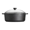 Skeppshult gryta rund med glaslock, 5,5 l
