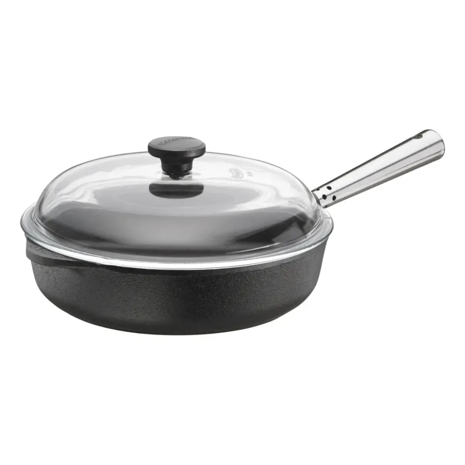 Skeppshult traktörpanna med stålhandtag & glaslock, 25 cm