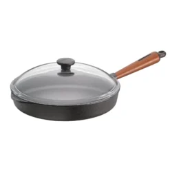 Skeppshult traktörpanna med trähandtag & glaslock, 28 cm