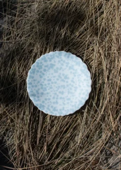 Slåpeblom tallrik Ø21 cm, Blå