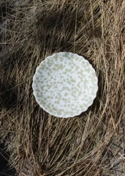 Slåpeblom tallrik Ø21 cm, Grön
