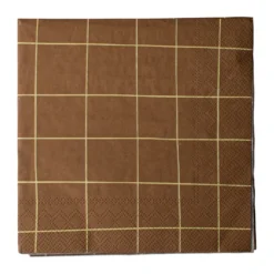 Square pappersservett 33x33 cm 20-pack, Brown