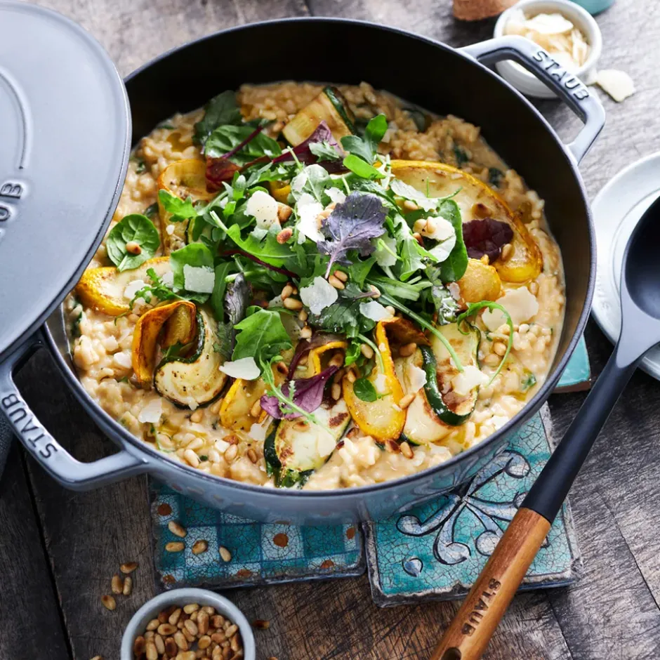 Staub Chistera traktörpanna gjutjärn Ø28 cm, White truffle