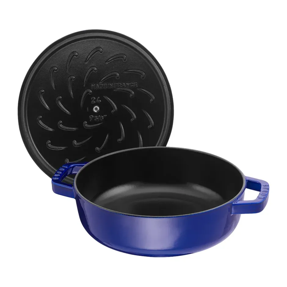 Staub Chistera traktörpanna gjutjärn Ø28 cm, Mörkblå