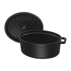 Staub La Cocotte oval gryta gjutjärn 5,5 L, Svart