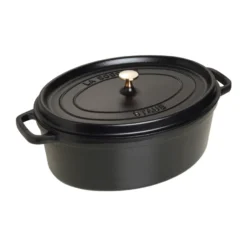 Staub La Cocotte oval gryta gjutjärn 8 L, Svart