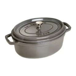 Staub La Cocotte oval gryta gjutjärn 3,2 L, Grafitgrå