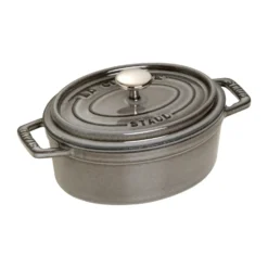 Staub La Cocotte oval gryta gjutjärn 1 L, Grafitgrå