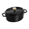 Staub La Cocotte oval gryta gjutjärn 0,6 L, Svart