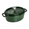 Staub La Cocotte oval gryta gjutjärn 4,2 L, Basilikagrön