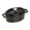 Staub La Cocotte oval minigryta gjutjärn 0,25 L, Svart