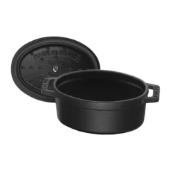 Staub La Cocotte oval minigryta gjutjärn 0,25 L, Svart