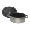 Staub La Cocotte oval minigryta gjutjärn 0,25 L, Grafitgrå
