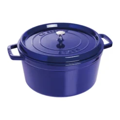 Staub La Cocotte rund gryta gjutjärn 8,4 L, Mörkblå