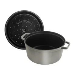 Staub La Cocotte rund gryta gjutjärn 8,4 L, Grafitgrå