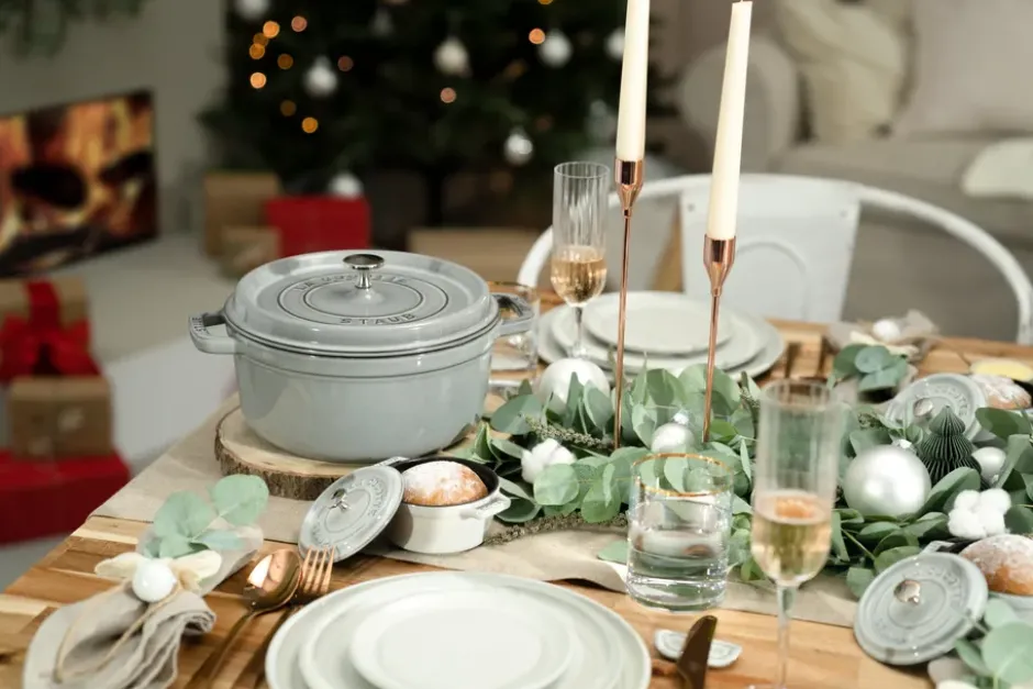 Staub La Cocotte rund gryta gjutjärn 8,4 L, Grafitgrå