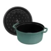 Staub La Cocotte rund gryta gjutjärn 6,7 L, Eukalyptus