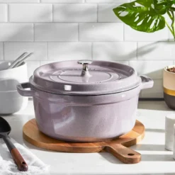 Staub La Cocotte rund gryta gjutjärn 5,2 L, Cherry Blossom